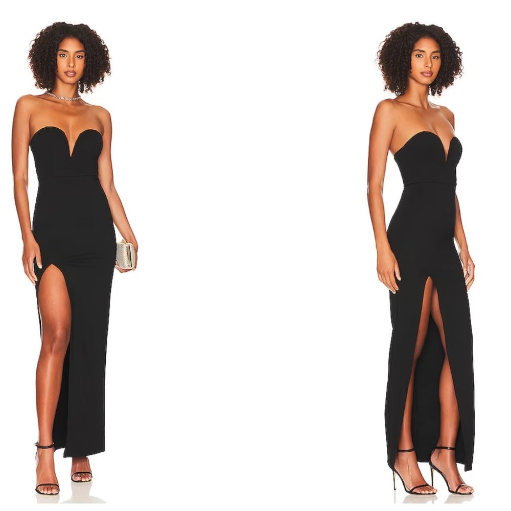 NWT Superdown Gianna Sweetheart Slit Dress